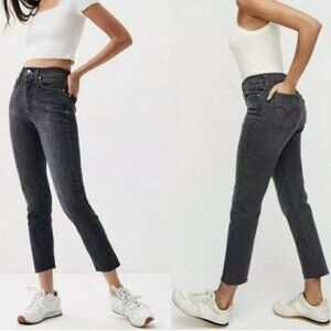 Levi's Wedgie Fit High Rise Skinny Jeans Gray Wash Size 26